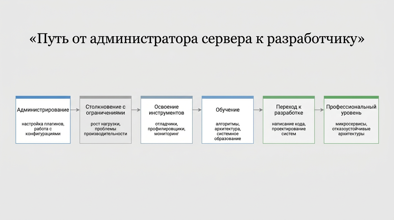 Путь от администратора сервера к разработчику